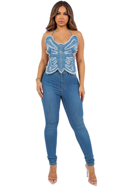 Butterfly two piece short set