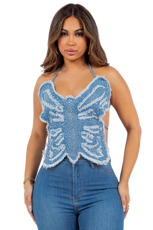 Butterfly two piece short set