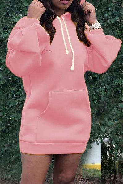 No Rush Hooded T-Shirt Dress