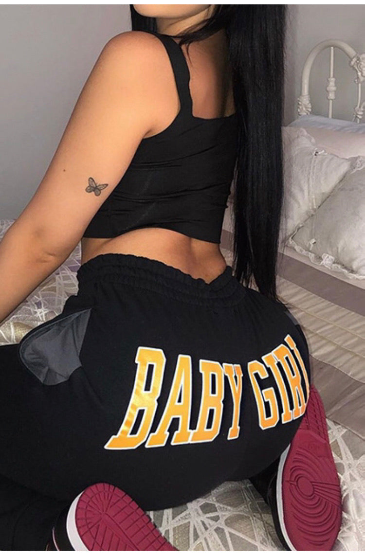 Babygirl Cropped-Top Hoodie Set