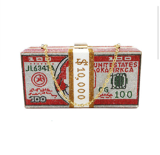 Money bag Clutch Ruby Red